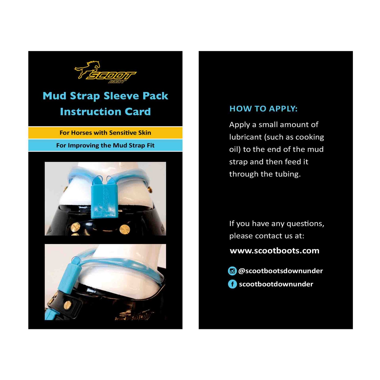 Scoot Boot mud strap sleeve pack